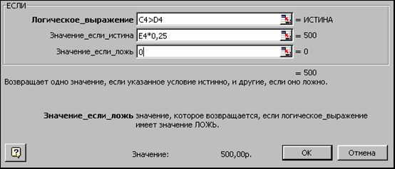 Практическое задание по теме Встроенные функции Excel